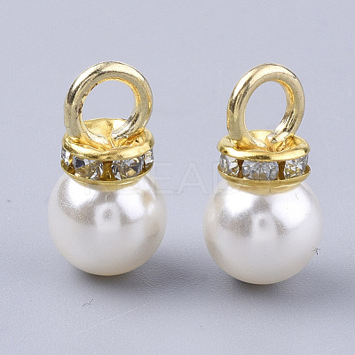 High Luster ABS Plastic Imitation Pearl Pendants RB-T011-01A-G-1