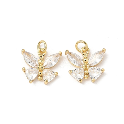 Brass with Cubic Zirconia Pendants KK-Q068-05G-1