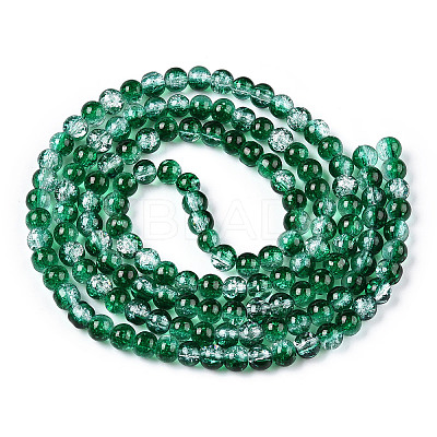Baking Paint Crackle Glass Beads Strands X-CCG-S001-6mm-19-1