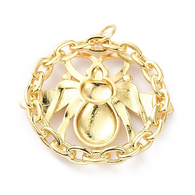 Brass Pendants KK-D004-22G-1