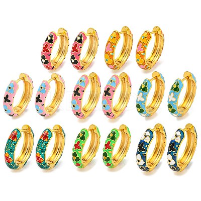 Rack Plating Brass Hoop Earrings EJEW-C102-45G-1