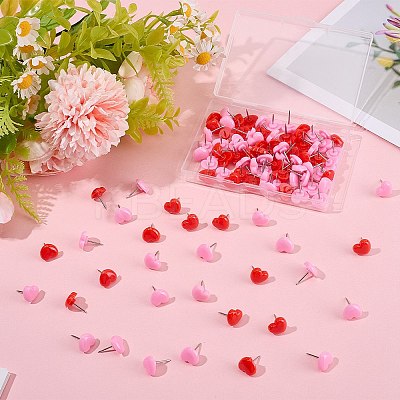 Heart Plastic Push Pin FIND-WH20003-88C-1
