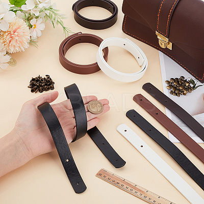 8 Bags 4 Colors PU Leather Bag Handles FIND-CL0001-50C-1