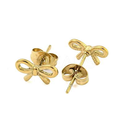 Ion Plating(IP) 304 Stainless Steel Stud Earrings EJEW-S223-02G-1