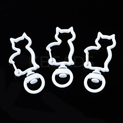 Spray Painted Eco-Friendly Alloy Swivel Snap Hooks Clasps PALLOY-T080-16M-NR-1