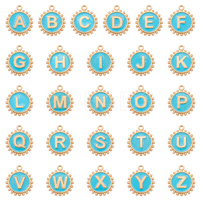 26Pcs Alloy Enamel Pendants ENAM-TA0002-86B-1