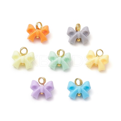 Opaque Acrylic with Brass Pendants PALLOY-JF04509-1