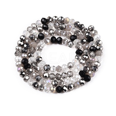 Electroplate Glass Beads Strands GLAA-T023-B16-01-1