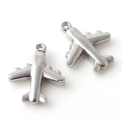Tarnish Resistant 201 Stainless Steel Airliner Pendants X-STAS-Q195-103-1
