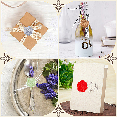 80Pcs 4 Colors Tree of Life Adhesive Wax Seal Stickers DIY-CP0010-19-1