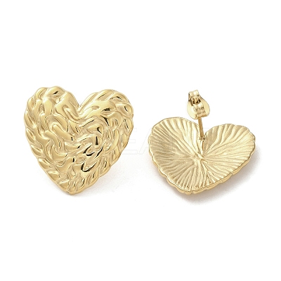 304 Stainless Steel Studs Earrings EJEW-K272-02B-G-1
