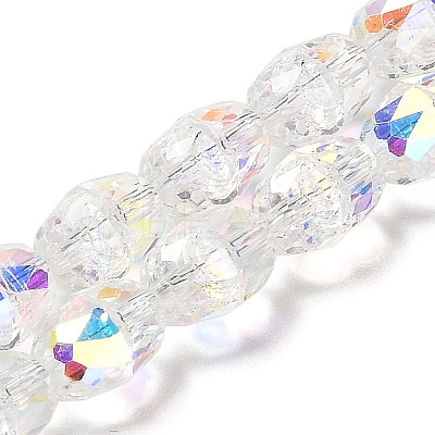 Electroplate Glass Beads Strands EGLA-D030-04B-1