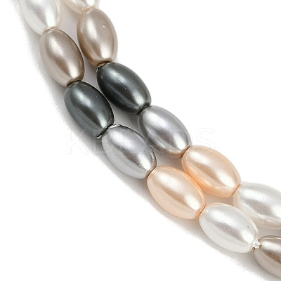 Electroplated Shell Pearl Beads Strands BSHE-H113-06C-03-1