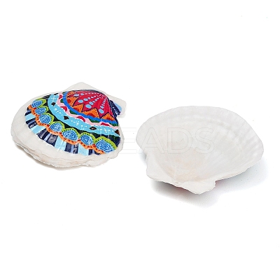 Printed Natural Shell Big Pendants SH-CBA93AD-19A-1