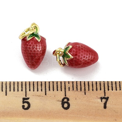 Rack Plating Brass Enamel Charms KK-Q775-18G-01-1