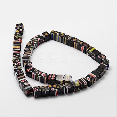 Handmade Millefiori Glass Bead Strands LAMP-H057-03-1