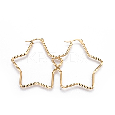 201 Stainless Steel Hoop Earrings LS-EJEW-A052-28B-1