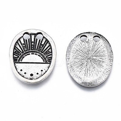 Tibetan Style Alloy Links Connectors PALLOY-Q441-071-RS-1