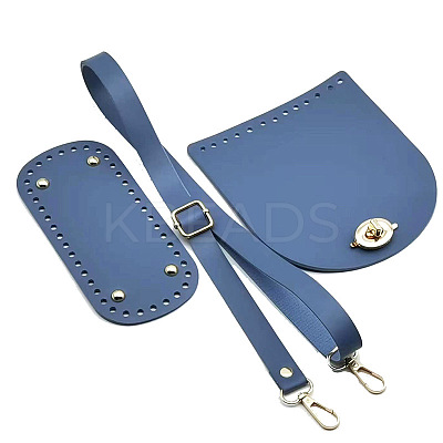 Handmade PU Leather Crochet Shoulder Bag Accessories Kits PW-WG3C495-06-1