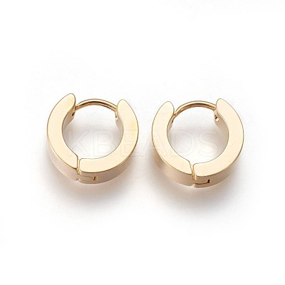 304 Stainless Steel Huggie Hoop Earrings EJEW-O087-09A-1