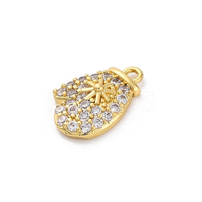 Christmas Series Brass Micro Pave Cubic Zirconia Pendants KK-Q010-01G-03A-1