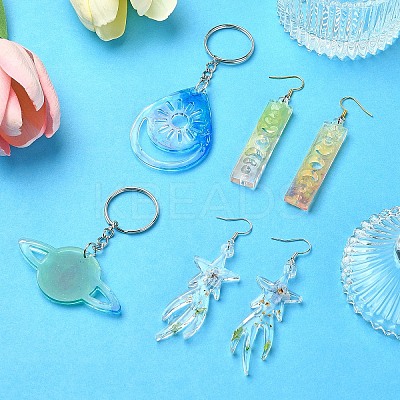 DIY Mixed Shapes Charm Pendant Silicone Molds for DIY Earring Keychain Making DIY-YW0009-44-1