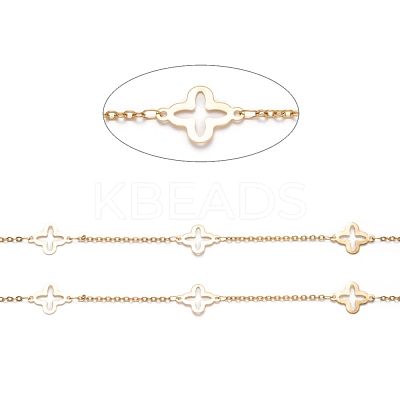 Ion Plating(IP) 304 Stainless Steel Clover Link Cable Chains STAS-P254-10G-1