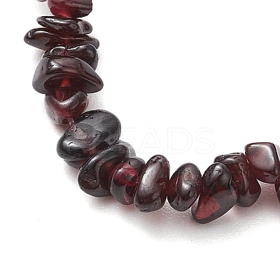 Natural Garnet Anklets AJEW-AN00592-11-1