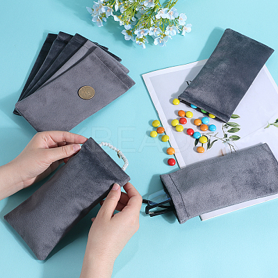 8Pcs Rectangle Velvet with Steel Glasses Case ABAG-BBC0001-15A-1
