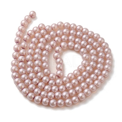 Baking Paint Pearlized Glass Pearl Round Bead Strands HY-Q003-6mm-47-01-1