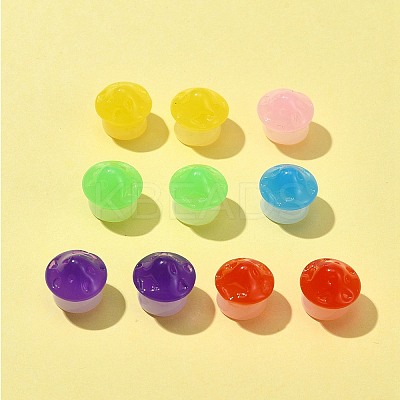 10Pcs Luminous Resin Mushroom Ornament RESI-FS0001-60C-1