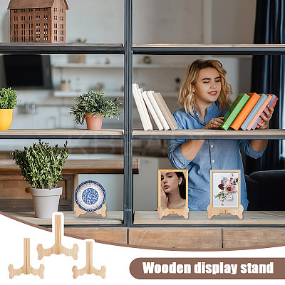 3 Sets 3 Styles Wood Display Stands ODIS-GA0001-63-1