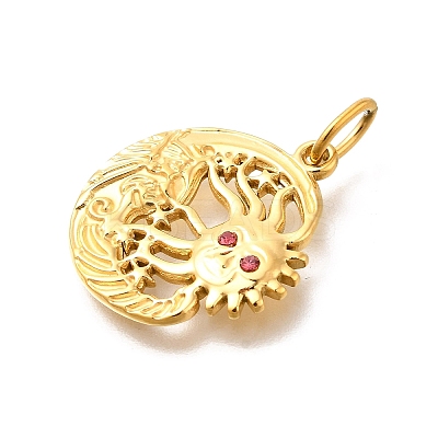 304 Stainless Steel Pendants STAS-R159-61G-05-1