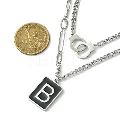 304 Stainless Steel Enamel Chain Necklaces NJEW-M078-07P-1