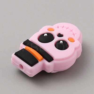 Halloween Skull Food Grade Eco-Friendly Silicone Beads LS-SIL-SZC0003-09A-1
