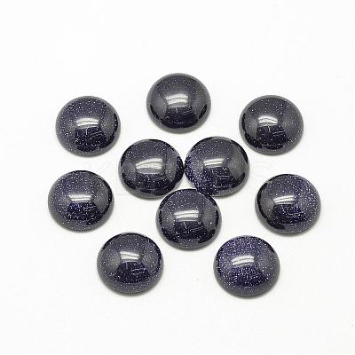 Synthetic Blue Goldstone Cabochons G-R416-8mm-34-1
