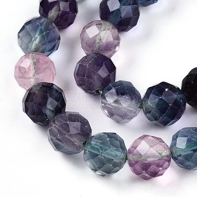 Natural Rainbow Fluorite Beads Strands G-T140-22B-1