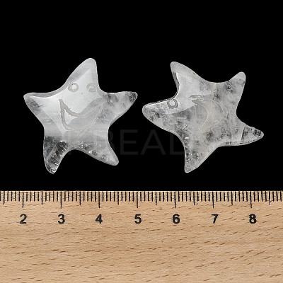 Natural Quartz Crystal Carved Cabochons G-Q190-04A-1