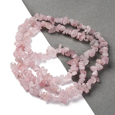 Natural Rose Quartz Beads Strands G-O049-B-36-1