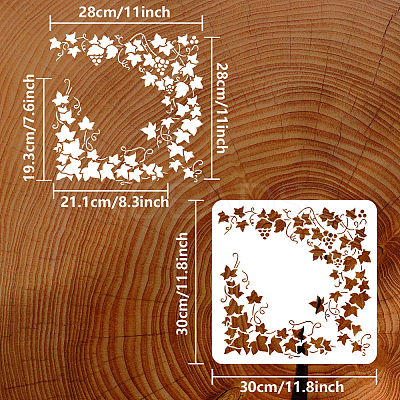 PET Hollow Out Drawing Painting Stencils DIY-WH0391-0635-1