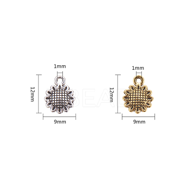 Alloy Tibetan Silver Charms PALLOY-NB0001-39-1