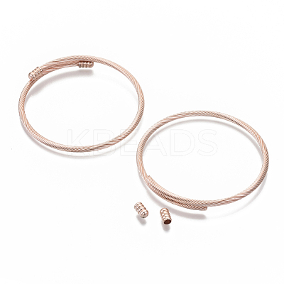 Alloy Cuff Bangles Making PALLOY-N158-035RG-1