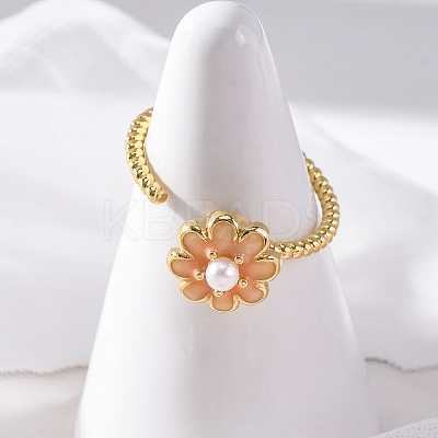 Dasiy Rotatable Open Cuff Rings for Women LS-RJEW-C118-05G-1