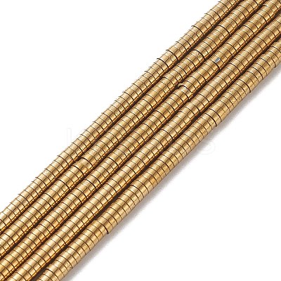 Electroplate Non-magnetic Synthetic Hematite Beads Strands G-J164A-3mm-07-1
