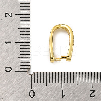 Rack Plating Brass Micro Pave Clear Cubic Zirconia Ice Pick Pinch Bails KK-F876-11G-1