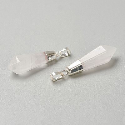 Natural Quartz Crystal Pointed Pendants LS-G-P445-E13-1