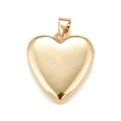 Brass Micro Pave Cubic Zirconia Locket Pendants KK-A161-47G-1