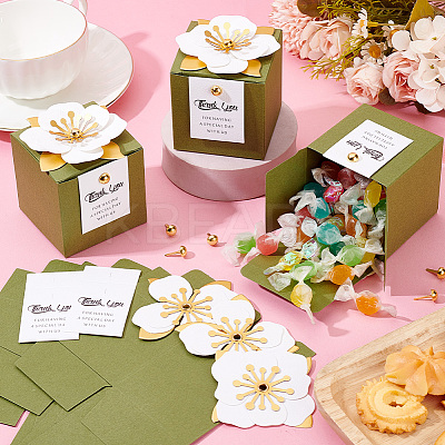 Folding Square Paper Candy Boxes LS-CBOX-WH0001-E02-1