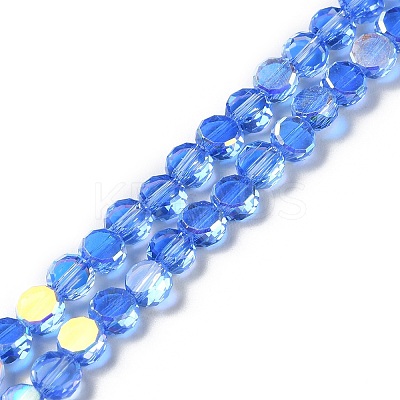 Transparent Electroplate Glass Beads Strands GLAA-Q099-I01-06-1