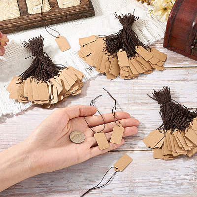 500Pcs Kraft Paper Blank Price Tags with Cord CDIS-TA0001-44-1